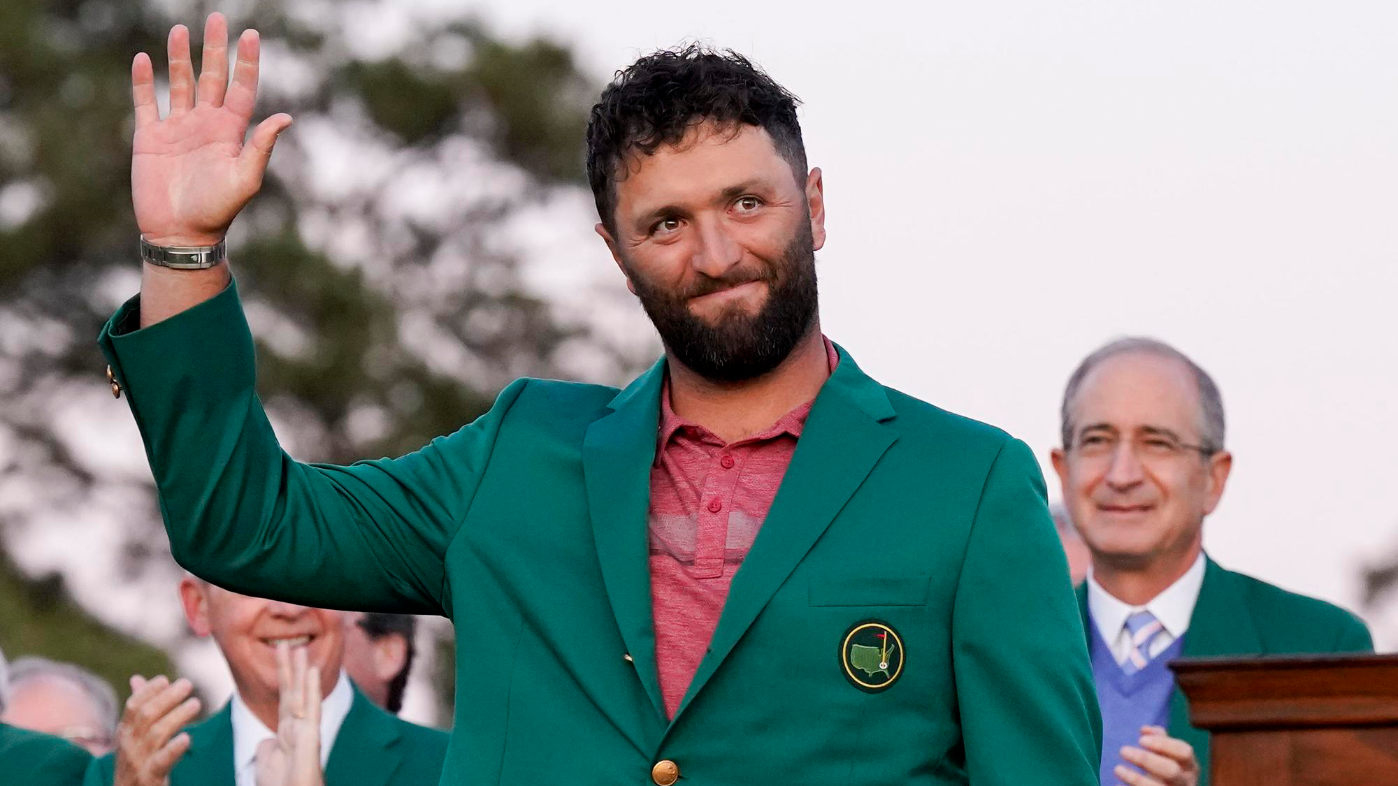 Jon Rahm in Green Jacket after winning the 2023 Masters